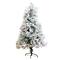 5ft. Fiber Optic Multicolor Bubble-Gum LED Lights Flocked Artificial Christmas Tree